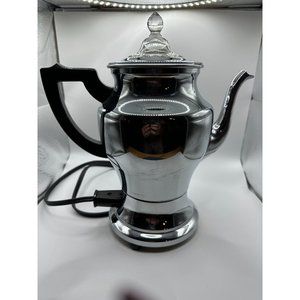 Vintage Universal Landers Frary And Clark 8 Cup Coffee Percolator TESTED WORKS